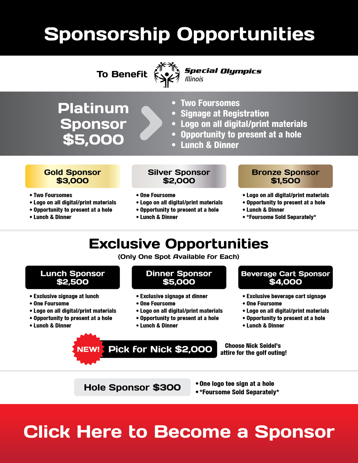 6th Annual Golf outing sponsorships